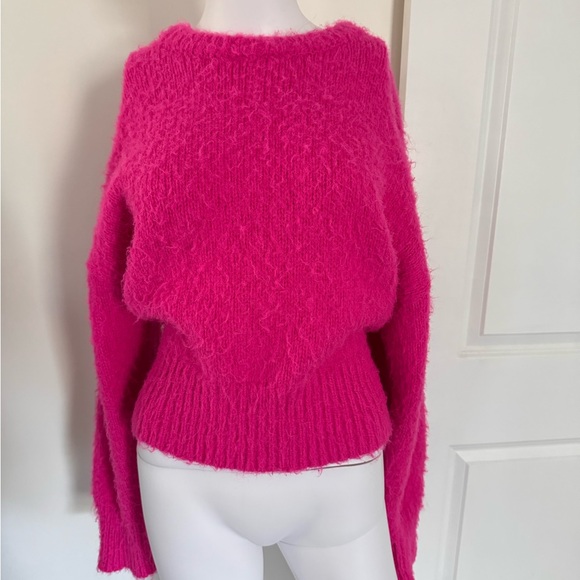 Greylin Vibrant Pink Crew Neck Sweater - Picture 2 of 5